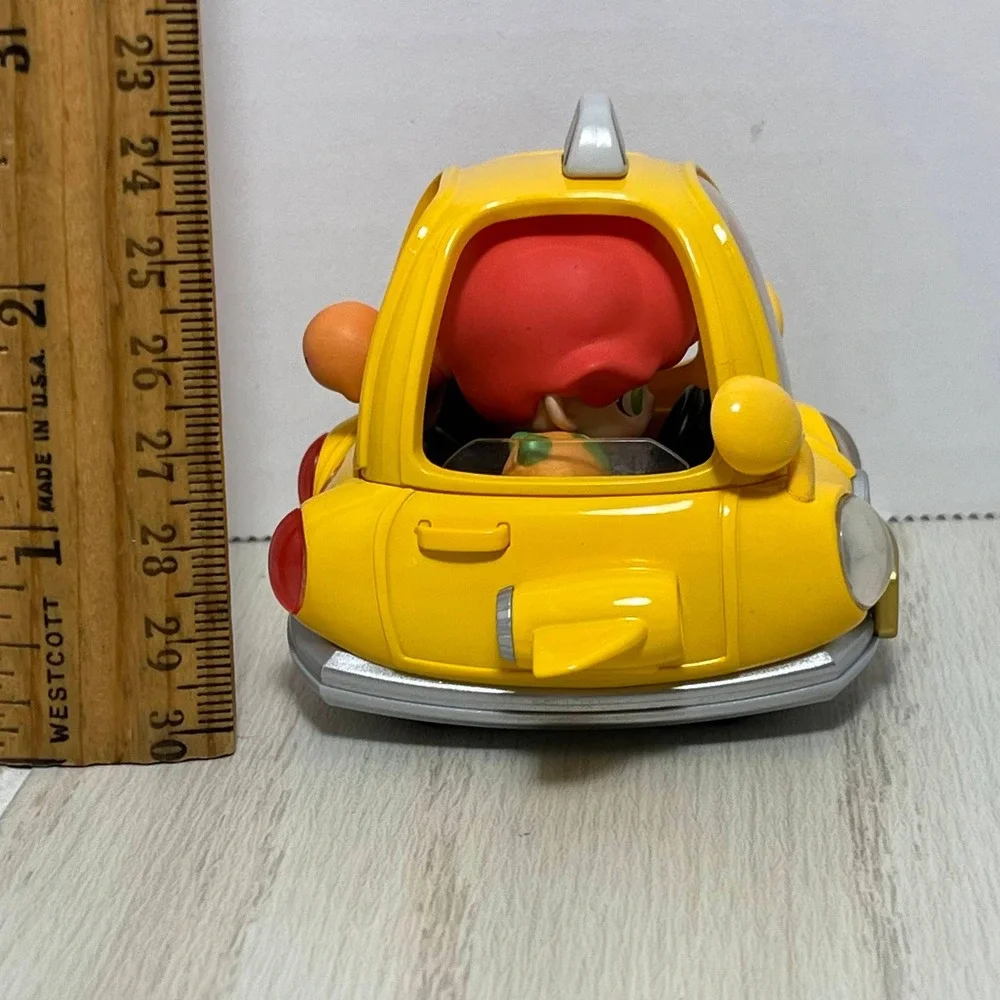 Pop Mart Dimoo World Where We Go Series Speedy Taxi Car Figure Fox Yellow Wheels